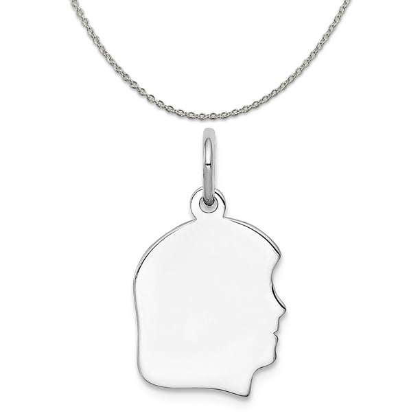 Carat in Karats Sterling Silver Polished Love Hope Faith Engraved Pendant
